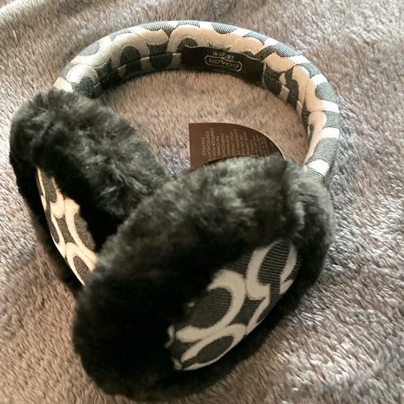 Coach Accessories Coach Logo Shearling Ear Muffs Unused Poshmark